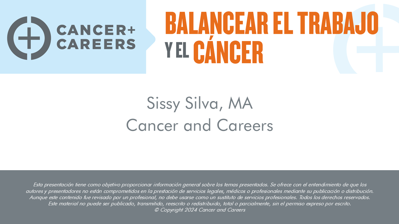 Balancear el trabajo y el cáncer 2024