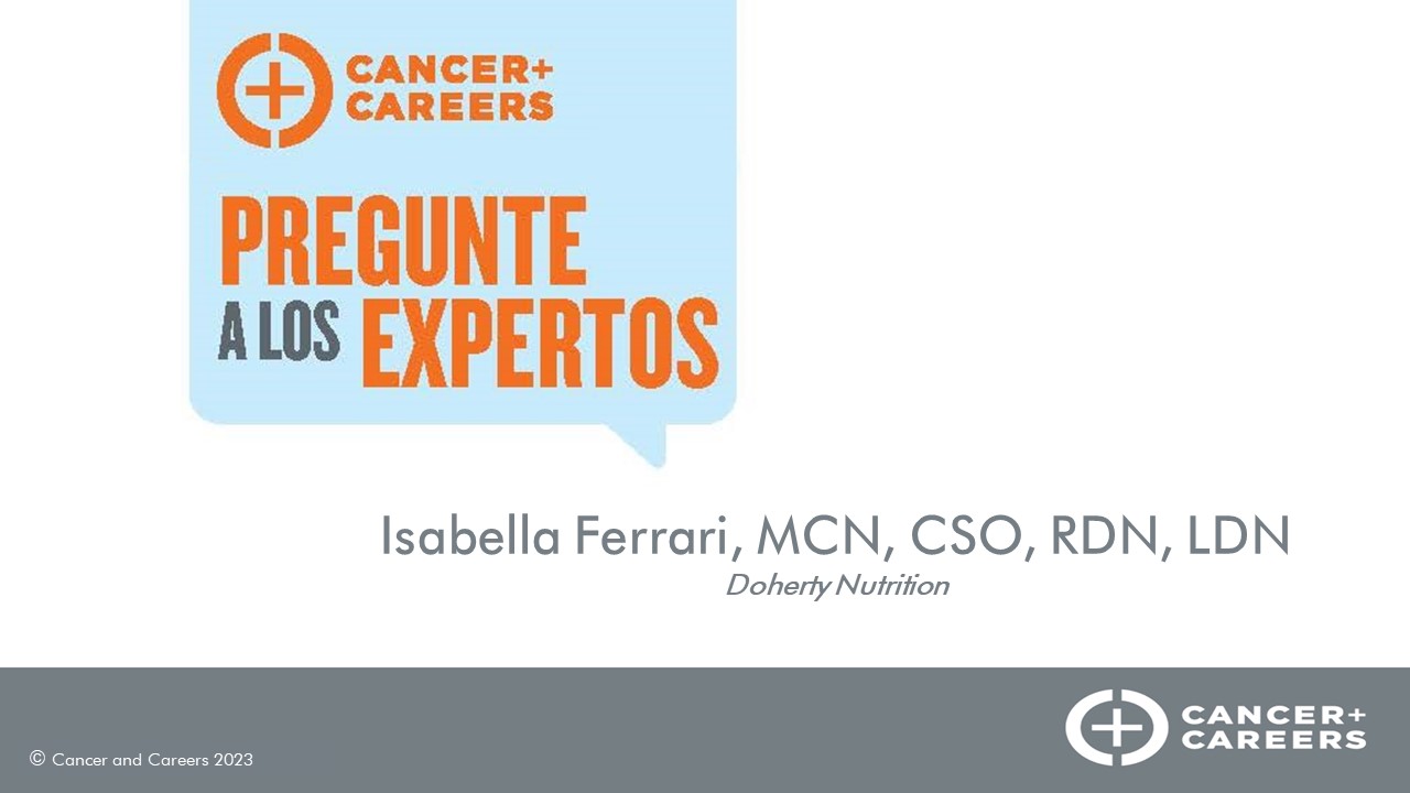  Pregunte a los Expertos con Isabella Ferrari, MCN, CSO, RDN, LDN 2023