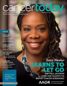 Kim Hall Jackson on the cover of Cancer Today